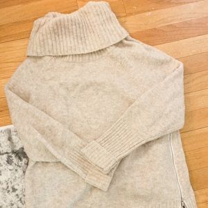 Chunky wool Banana Republic sweater w zipper